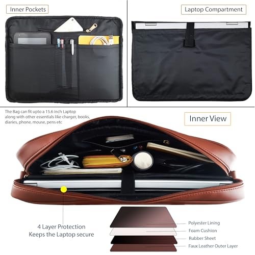 Funk For Hire Mela Printed One Pocket Cotton Canvas Unisex 15.6 inch Laptop Bag Black - Image 5