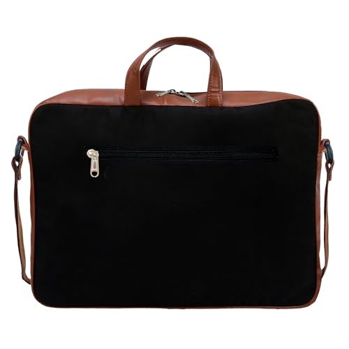 Funk For Hire Mela Printed One Pocket Cotton Canvas Unisex 15.6 inch Laptop Bag Black - Image 3