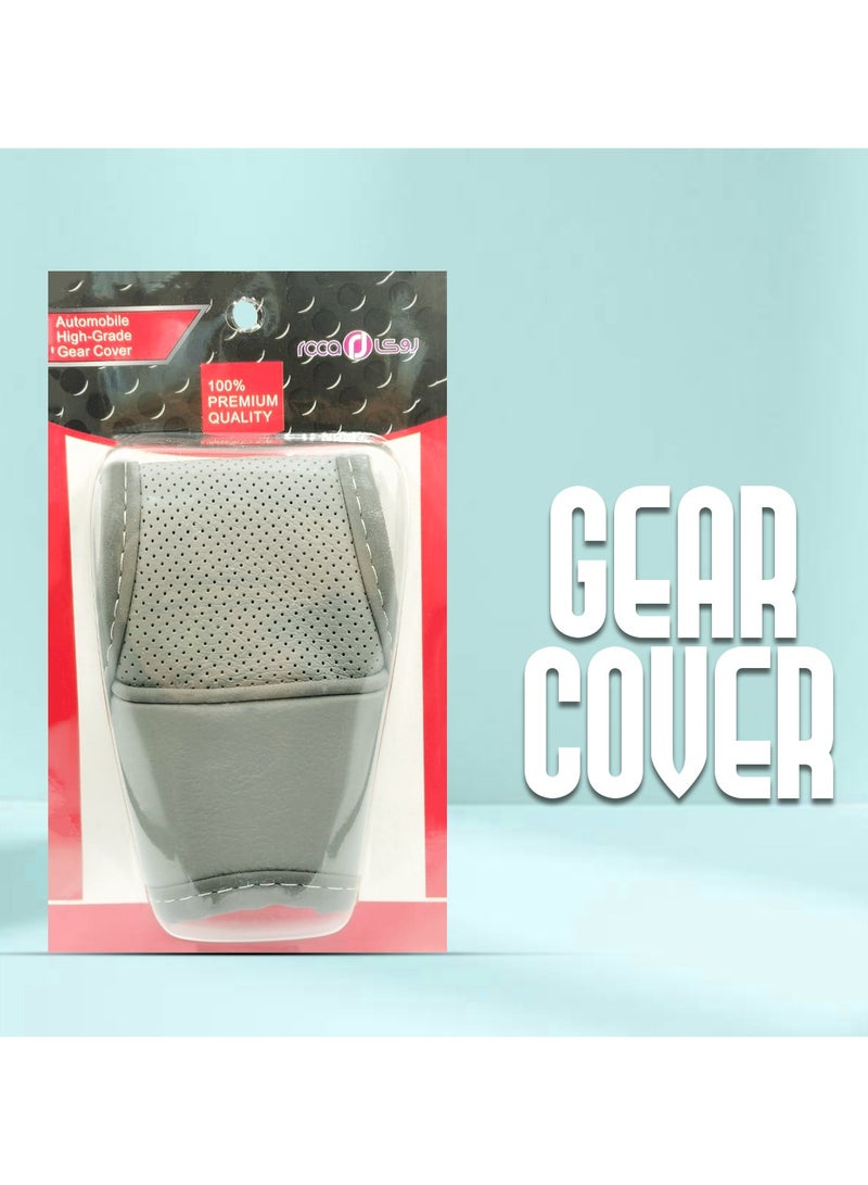 روكا غطاء مقبض تروس السيارة من جلد البولي يوريثان المتين، غطاء مقبض ناقل الحركة من جلد البولي يوريثان عالي الجودة - Image 1