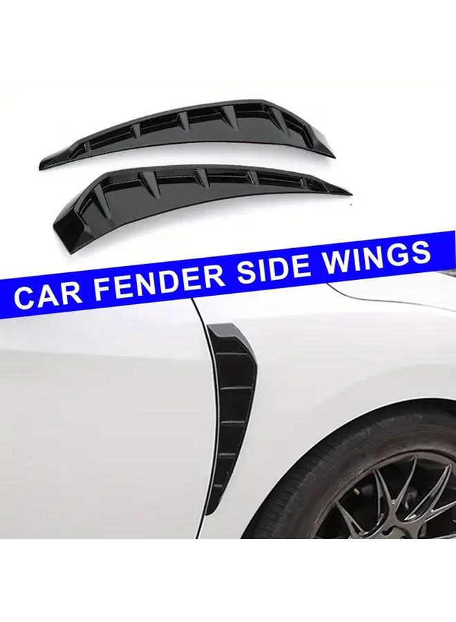Black Car Side Wind Deflectors Aerodynamic Spoilers For Stability And Sporty Style - Image 1