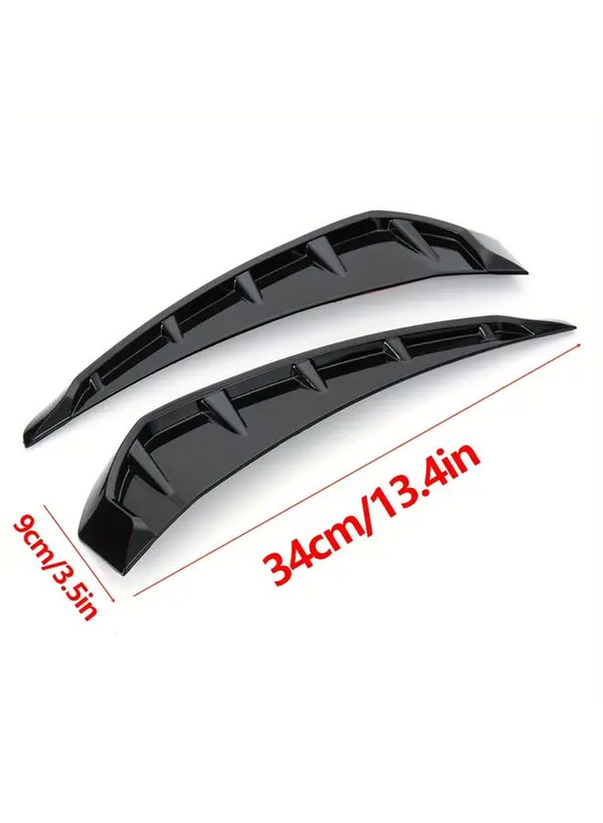 Black Car Side Wind Deflectors Aerodynamic Spoilers For Stability And Sporty Style - Image 2