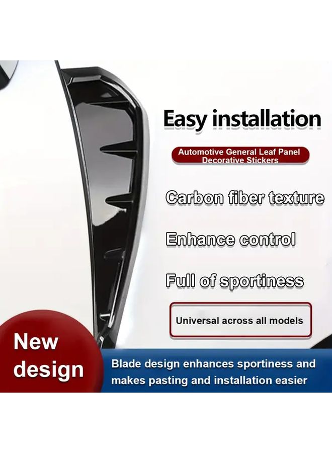 Black Car Side Wind Deflectors Aerodynamic Spoilers For Stability And Sporty Style - Image 3
