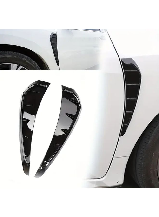 Black Car Side Wind Deflectors Aerodynamic Spoilers For Stability And Sporty Style - Image 5