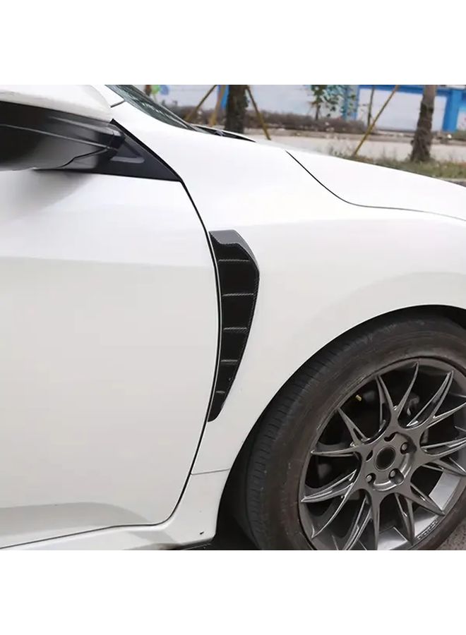 Black Car Side Wind Deflectors Aerodynamic Spoilers For Stability And Sporty Style - Image 4