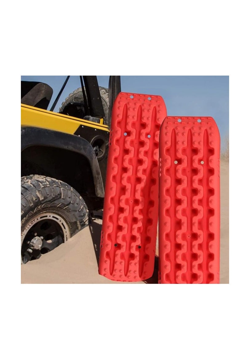 Royal Polar Recovery Traction Tracks for Off-Road Mud 10 TON Sand, Snow Tire Ladder Traction Track Vehicle Extraction Traction Mats (Red)  - Image 1