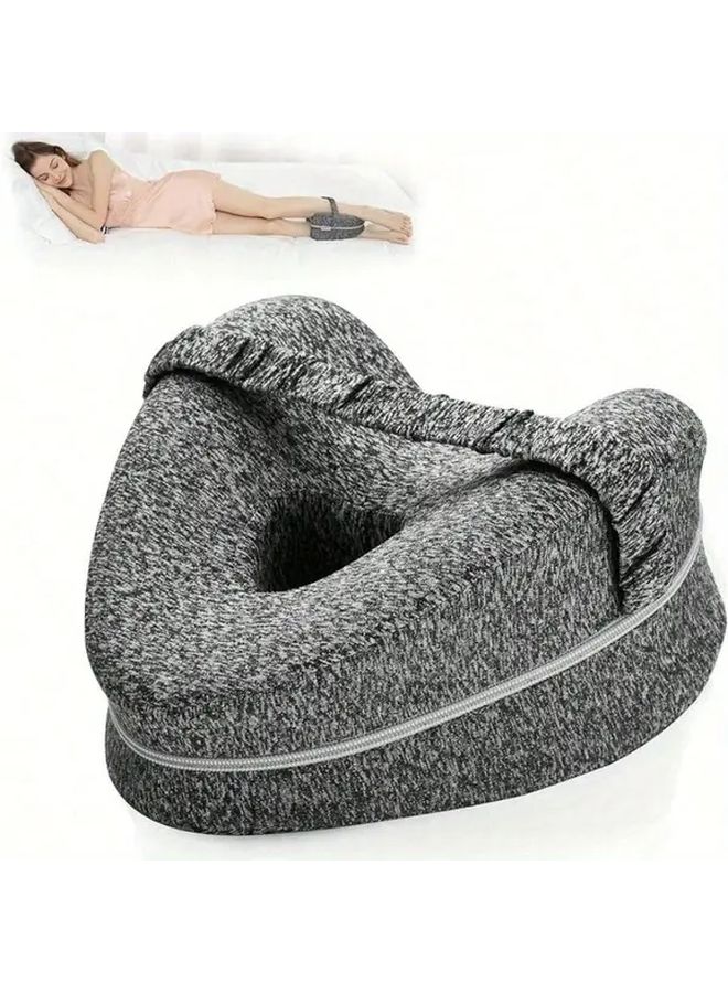 Night Sky Gray Knee Support Pillow For Side Sleepers Removable Washable Cover Home Travel - Image 1