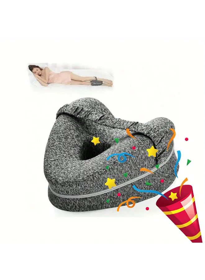 Night Sky Gray Knee Support Pillow For Side Sleepers Removable Washable Cover Home Travel - Image 2