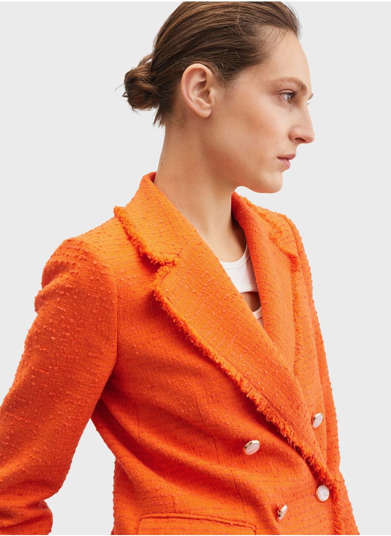 MANGO - Knitted Double Breasted Jacket - Image 1