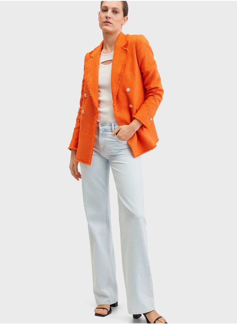 MANGO - Knitted Double Breasted Jacket - Image 1