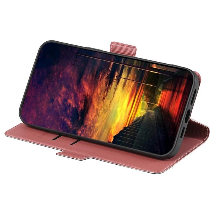 erorex For Infinix Note 50s 5G Twill Texture Side Button Leather Phone Case(Pink) - Image 4