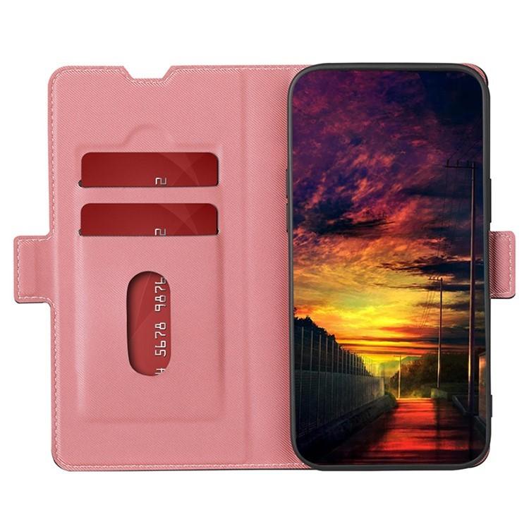 erorex For Infinix Note 50s 5G Twill Texture Side Button Leather Phone Case(Pink) - Image 3