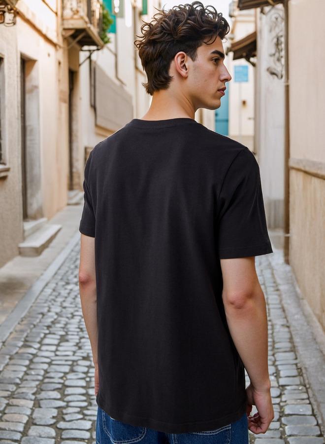 SP Characters Graffiti Print T-shirt with Crew Neck and Short Sleeves - Image 3
