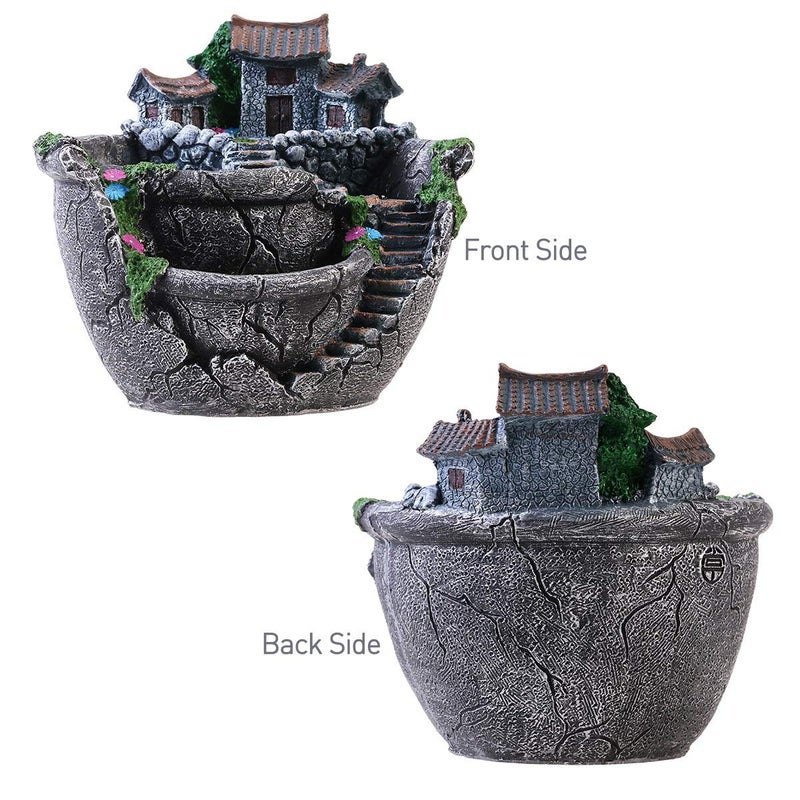 wdcfxy Creative Fairy Garden Flower Pot, Plant Pot, Succulent Plant Flower Pot Rack - Hanging Design Suitable for Home, Office, and Garden Decoration (Silvery) - Image 3
