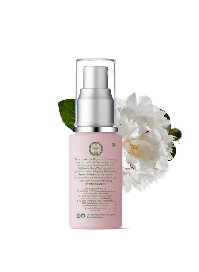 Lotus Organics+ Precious Brightening Serum + Cream | 100% Organic White Peony | Sulphate & Paraben Free | All Skin Types | 30G  - Image 2