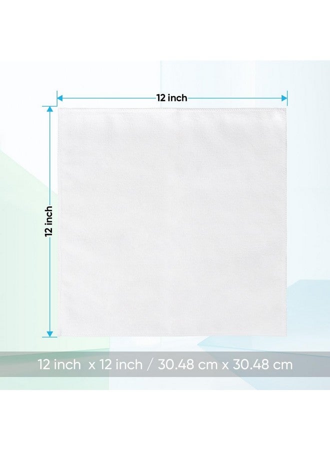 Showstopper Homexcel Microfiber Washcloths 12 Pack, Highly Absorbent And Soft Face Towel, Multi-Purpose White Wash Cloths For Bathroom, Hotel, Spa, Gym, And Kitchen, 12X12 Inch - Image 5