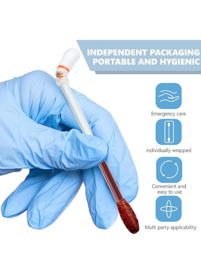 100 Pieces Disposable Iodine Cotton Swabs, Iodine Disinfected Cotton Swab, Individually Packaged Iodine Swabs for Wound Skin Cleansing - Image 3