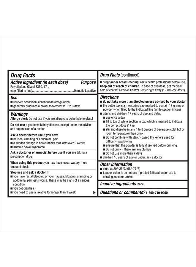 GOODSENSE Polyethylene Glycol 3350 Powder for Solution, Osmotic Laxative, Softens Stool, Relieves Occasional Constipation, 26.9 Ounce - Image 4