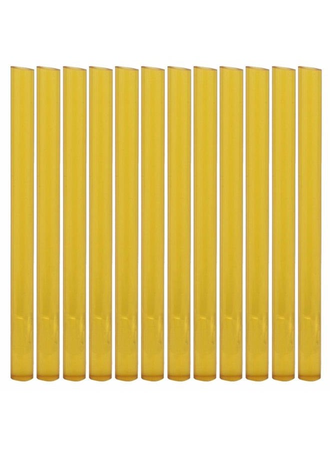 Brrnoo 12Pcs Professional Hair Extensions Sticks, Hair Styling Tool Gun Glue Wig Hair Extension Hot Glue Adhesive Sticks(yellow) - Image 1