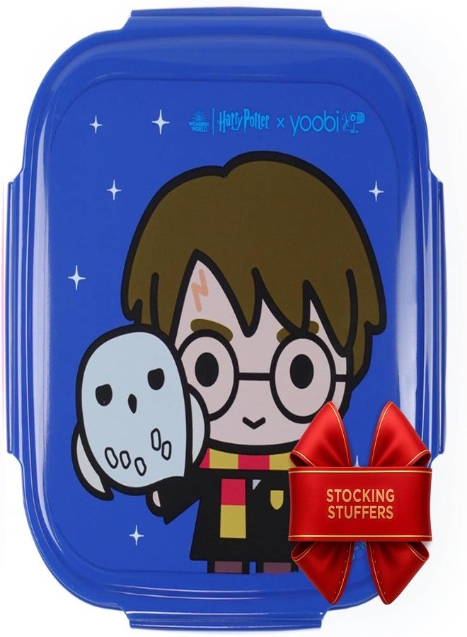 Yoobi Harry Potter X Hedwig Bento Box & Ice Pack - Fun Gift for Kids - 3 Compartment Lunch Box, Dishwasher & Microwave Safe Food & Snack Container for Kids - BPA & PVC Free, Leakproof - Image 1