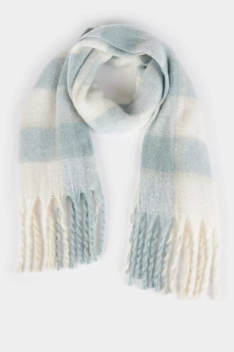 ديفاكتو Woman Plaid Scarf