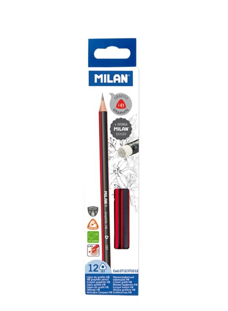 MILAN HB graphite pencil box of 12 pieces - Image 1