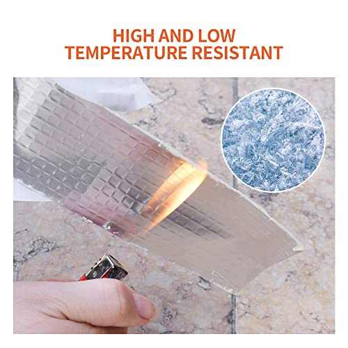 TAPEBEAR Butyl Tape Waterproof Sealing Tape Aluminum Foil Tape, for RV Repair, Window, Silicone, Glass & EDPM Roof Leak Patching, Boat and Pipe Sealing, Silver, 4inch x16feet - Image 4