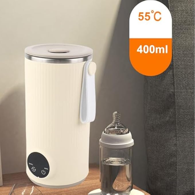 Wisoqu Travel Electric Kettle Portable Mini Kettle 400Ml Small Hot Water Boiler With 4 Temperature Control Cordless Rechargeable Milk Warmer Mini Hot Water Kettle For Tea Coffee - Image 4