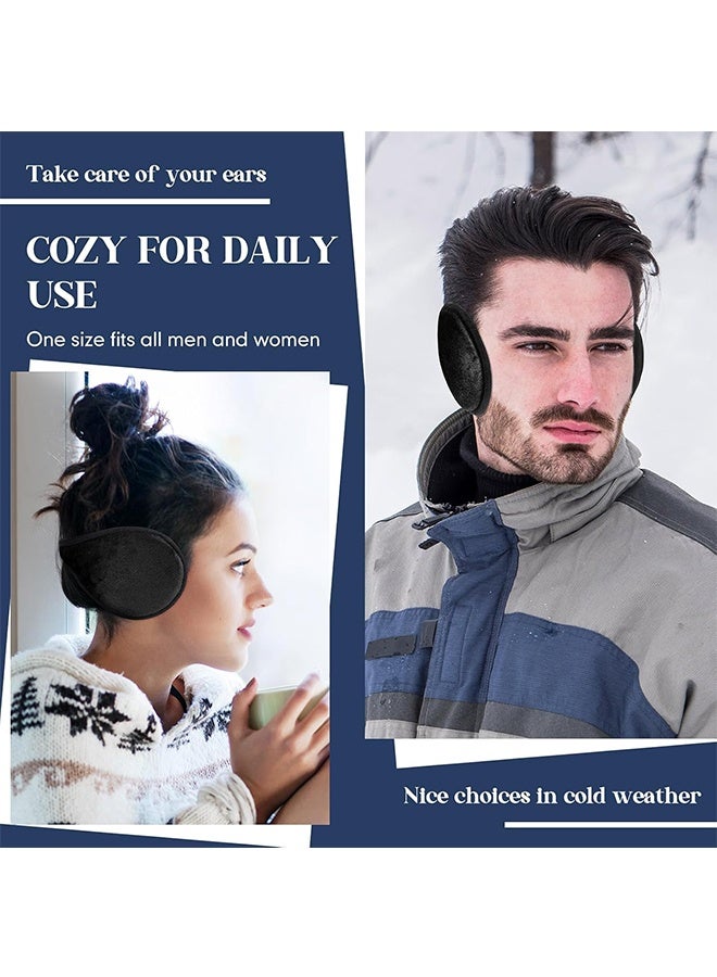 2 Packs Fleece Earmuffs Winter for Men Women Ear Warmer Fleece Ear muff Winter Accessory for Men Women Kids - Image 5