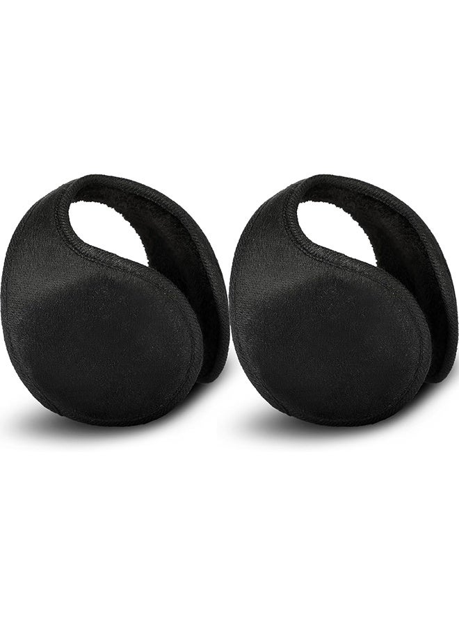 2 Packs Fleece Earmuffs Winter for Men Women Ear Warmer Fleece Ear muff Winter Accessory for Men Women Kids - Image 1