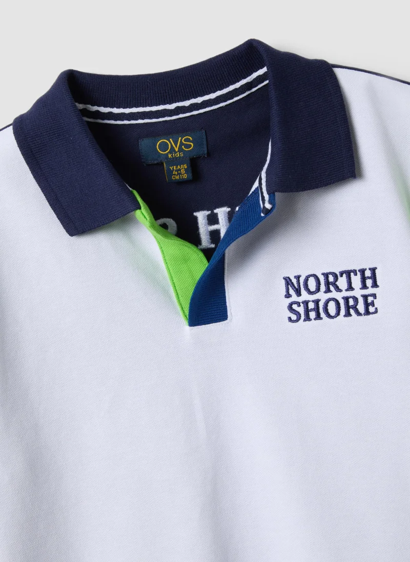 Ovs  OVS Multicolour Short-Sleeve Stretch Cotton Polo Shirt for Men | Best Price UAE