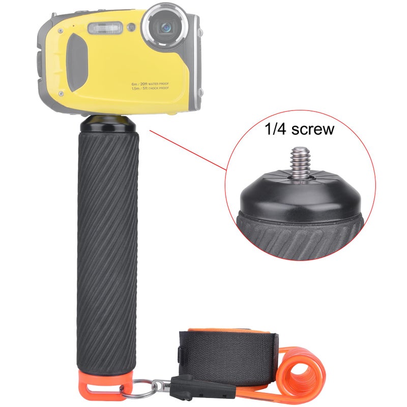 Fantaseal Action Camera Non-Slip Handler Floating Hand Grip Holder Mount + Steel-cored Safety Wrist Strap for GoPro Sony Insta360 Olympus Akaso Underwater Camcorder Diving Surfing Snorkeling Rafting Kayak Scuba - Image 2