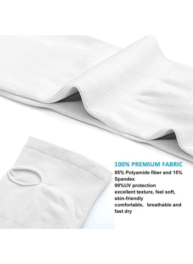 ECVV 3 Pairs UV Protection Cooling Arm Sleeves Sunblock Arm Cover with Thumb Hole for Driving Cycling Golf Basketball Arm Sleeves for Men Women - Image 3