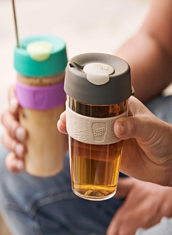 KeepCup Original, Lightweight Plastic Reusable Coffee Cup with Splashproof Sipper Lid - 16oz/454ml - Milk - Image 4