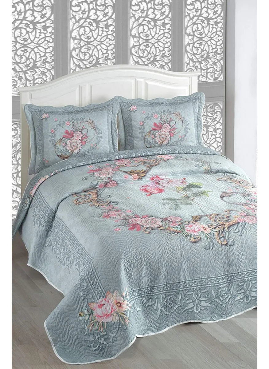 Favora My Cover Alice Double Quilted Bedspread Set - Blue