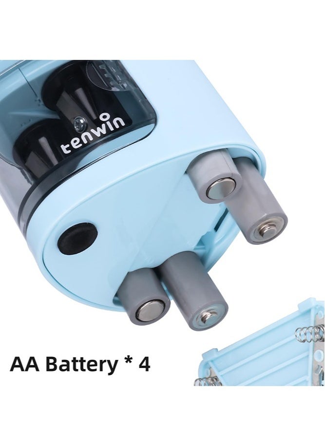 tenwin Double Hole Electric Pencil Sharpener, Multi-Functional Automatic Pencil Sharpeners Battery Operated with 2 Holes (6-8mm, 9-12mm) for School/Office/Home, Blue  - Image 5