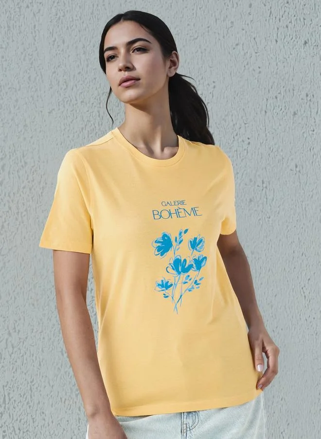 سبلاش فيڤ Regular Fit T shirt with Graphic Print Cotton