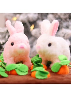 Generic Shake The Sound Of Electric Plush Rabbit Small White Rabbit Cute Will Call Will Jump Twist Bottom Simulation Plush Stall Supply-Color:Brown Radish Rabbit (short Hair)  - Image 5