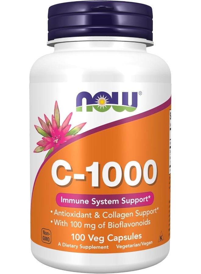 Now Foods C-1000, Immune System Support* 100 Veg Capsules Packaging May Vary - Image 1