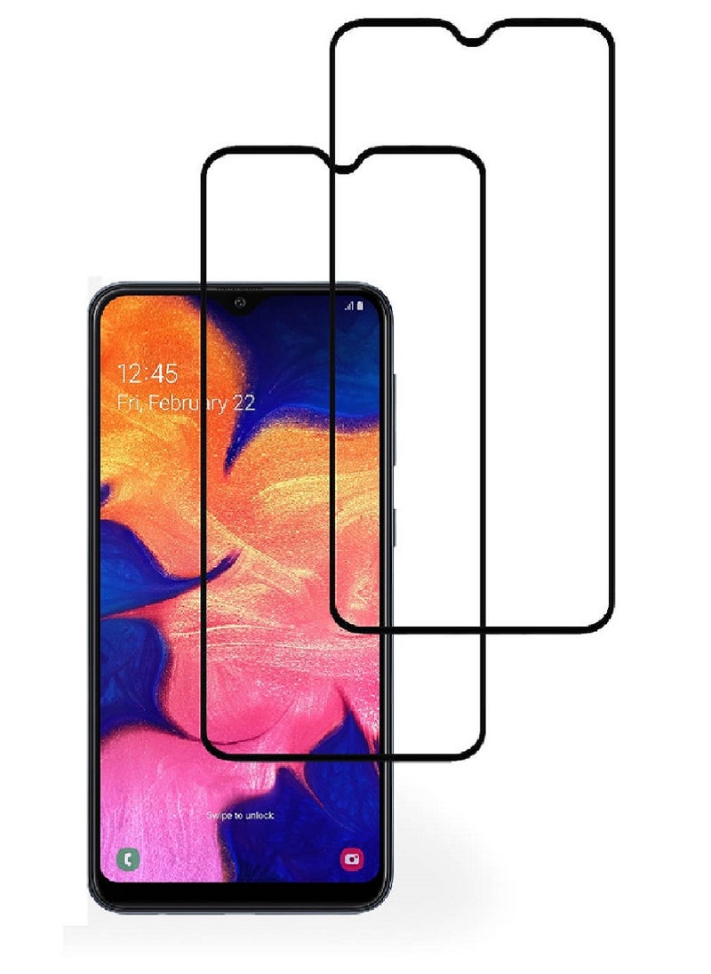 Super 2 Pieces Tempered Glass Screen Protector 5D Designed For Samsung Galaxy A10 Full Glue Edge to Edge Full Screen Coverage And Bubble Free - Image 1