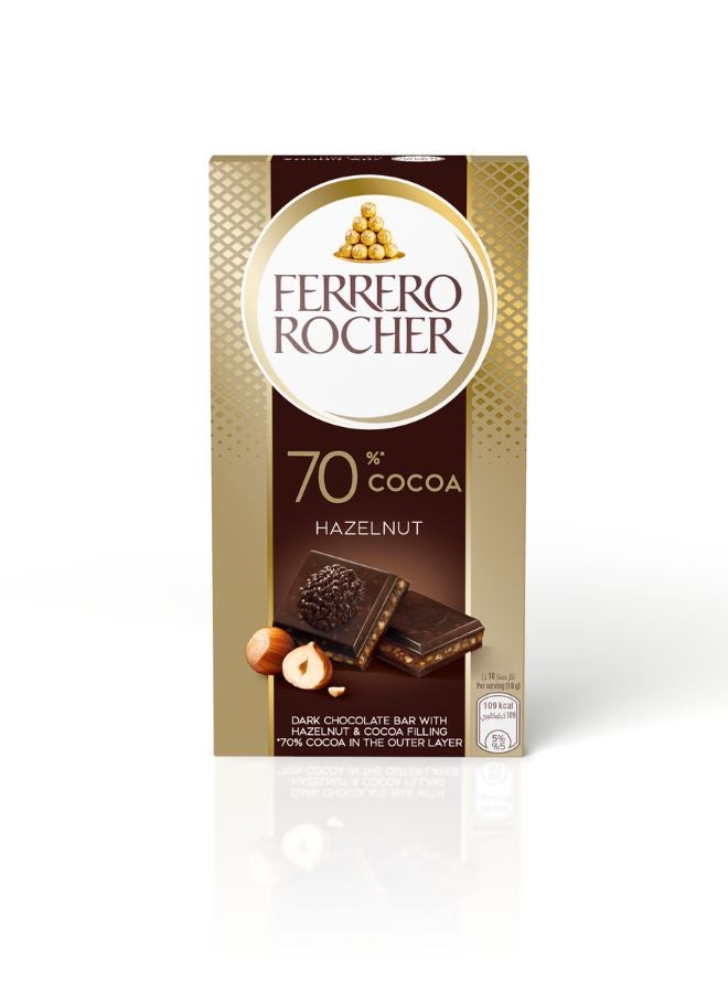 Rocher Dark Chocolate Bar with Hazelnut & Cocoa