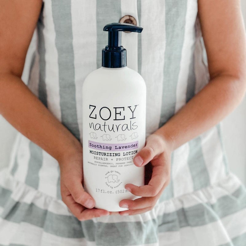 Absolutely Natural Zoey Naturals Lavender Moisturizing Lotion for Babies â€“ Hypoallergenic, Gentle & Natural for Kids with Sensitive and Dry Skin â€“ Aloe, Avocado & Shea â€“ Made in USA â€“ 17 fl oz - Image 2
