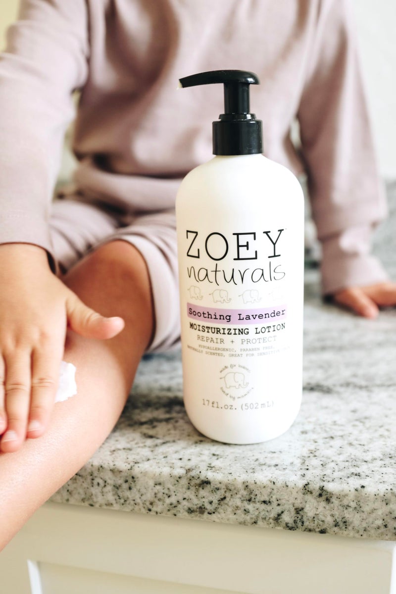 Absolutely Natural Zoey Naturals Lavender Moisturizing Lotion for Babies â€“ Hypoallergenic, Gentle & Natural for Kids with Sensitive and Dry Skin â€“ Aloe, Avocado & Shea â€“ Made in USA â€“ 17 fl oz - Image 4