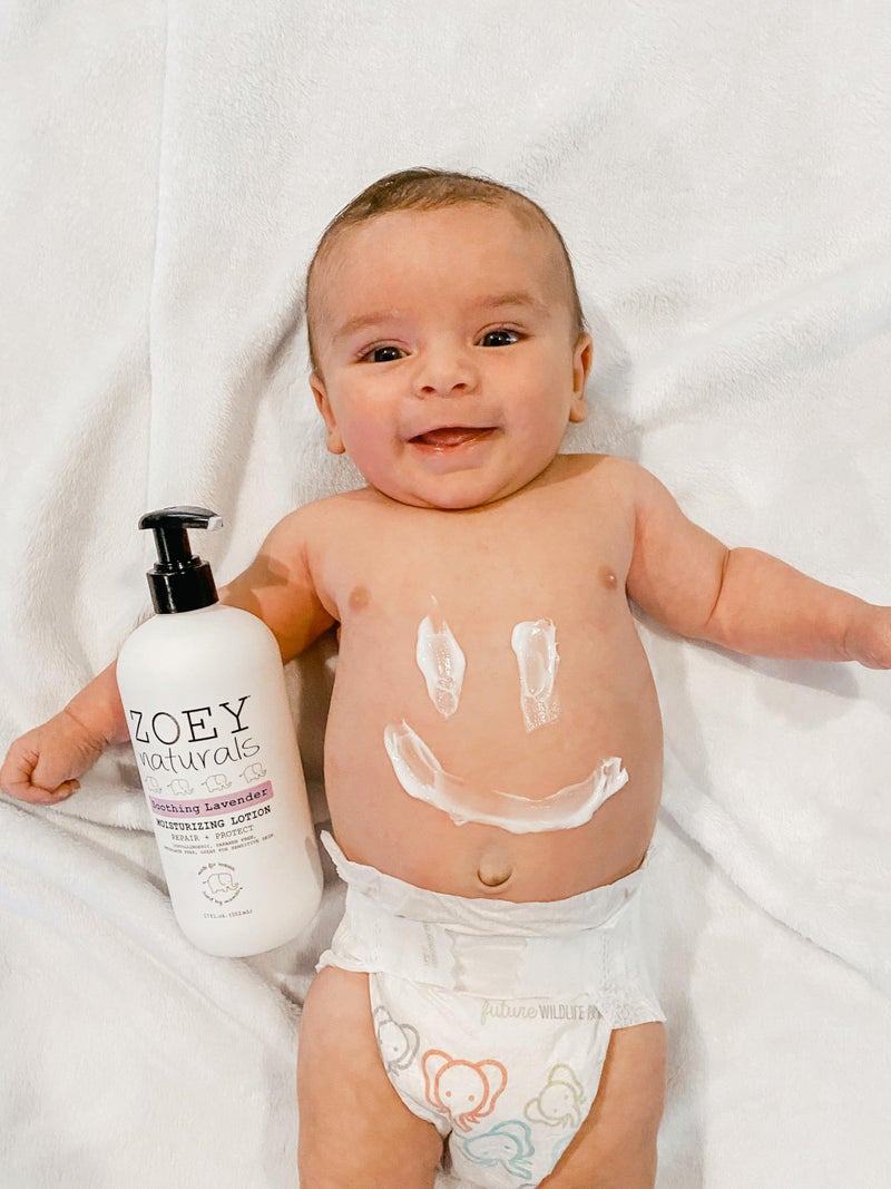 Absolutely Natural Zoey Naturals Lavender Moisturizing Lotion for Babies â€“ Hypoallergenic, Gentle & Natural for Kids with Sensitive and Dry Skin â€“ Aloe, Avocado & Shea â€“ Made in USA â€“ 17 fl oz - Image 3