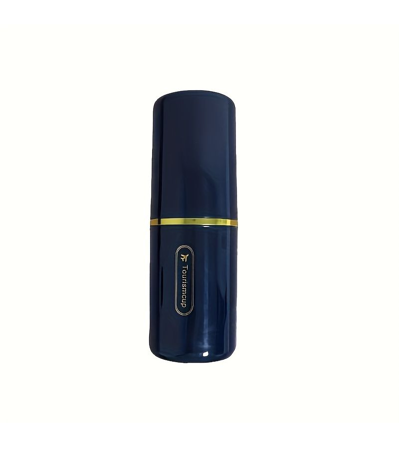 Blue Portable Travel Toothbrush and Toothpaste Storage Set with Cup - Image 2