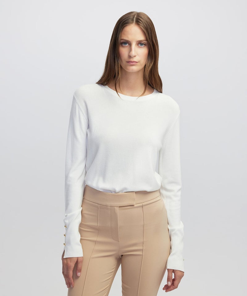 Ipekyol Regular Fit Contrast Button Knit Sweater - Image 3