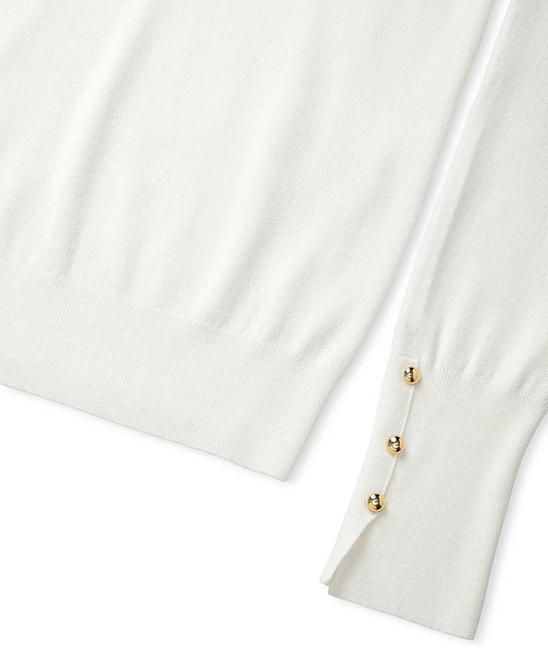 Ipekyol  Regular Fit Contrast Button Knit Sweater for Women | Best Price UAE