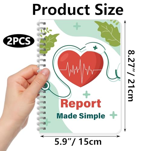 INKNOTE 2Pcs Nurse Report Sheet Notebook Nursing Handoff Logbook for Organizing Notes Appreciation Gifts Student Clinical Supplies 8.27 X 5.9inch - Image 5