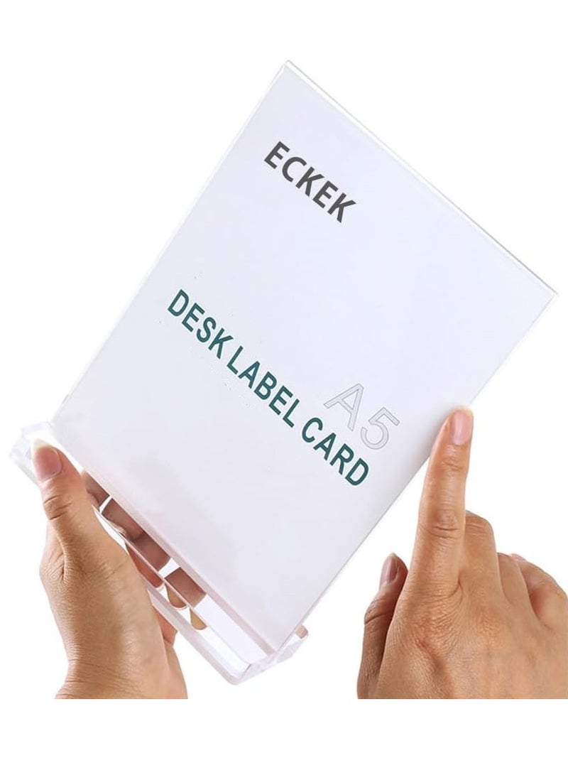 Eckek  2 Pack Acrylic Sign Holder Menu Displays Double Sided Sign Stand A4/A5/A6 Clear - Image 3