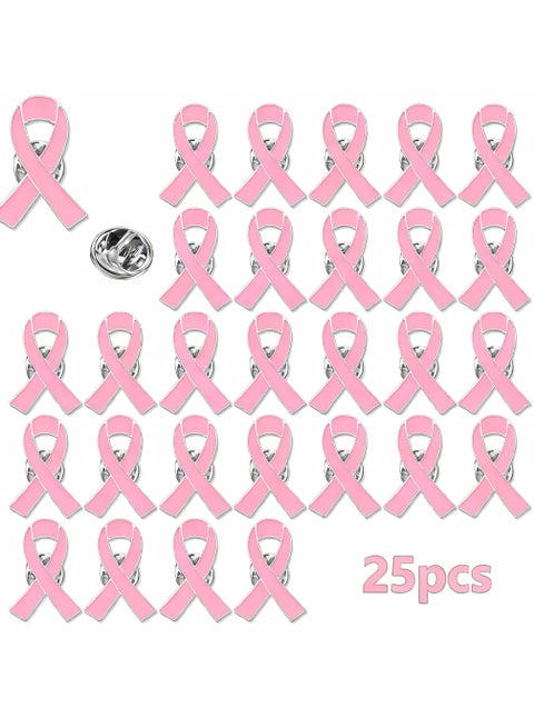 دبوس شارة الشريط الوردي للتوعية بسرطان الثدي، دبابيس الشريط الوردي، أزرار، شارة لجمع التبرعات، مناسبة خيرية، هدايا الحفلات، لوازم الوقاية من شريط مينا للصدر