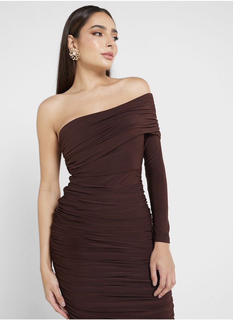 Ella Limited Edition - One Shoulder Ruched Bodycon Dress - Image 1